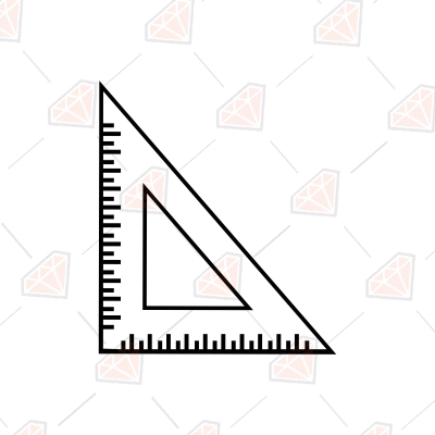 Triangle Ruler SVG Vector File, Measuring Tools SVG Clipart Icon SVG