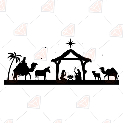 Nativity Scene Silhouette SVG Christmas SVG Instant Download PremiumSVG Nativity Scene Silhouette SVG Christmas SVG Instant Download PremiumSVG