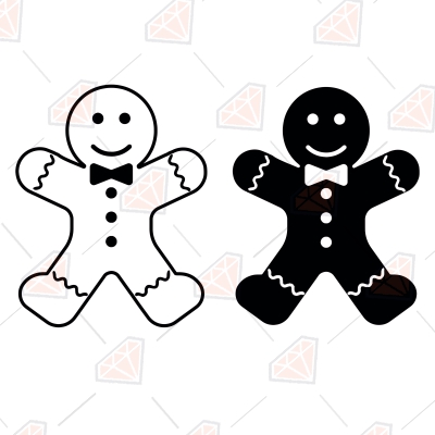 Gingerbread SVG Bundle, Gingerbread Ornament SVG Clipart Vector Christmas SVG