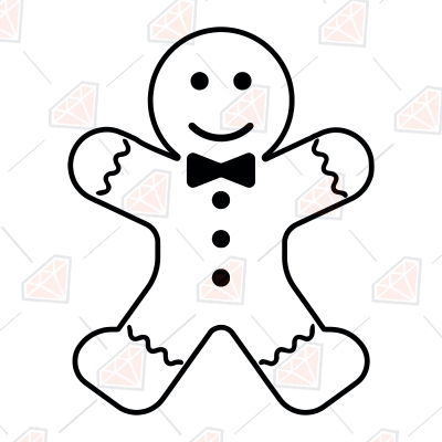Gingerbread SVG Vector, Xmas Ornament Clipart SVG Files Christmas SVG
