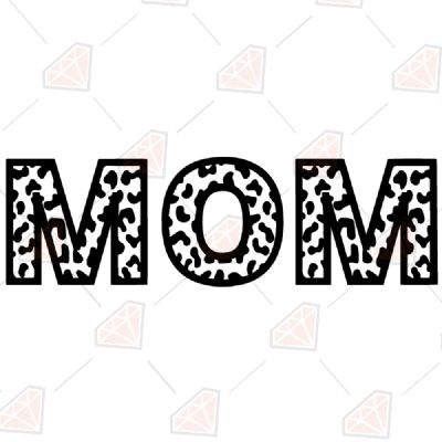 Black Leopard Mom SVG Cut File Mother's Day SVG