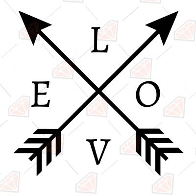 Love Arrows SVG Cut File Valentine's Day SVG