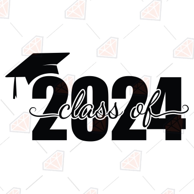 Class Of 2024 SVG with Graduation Hat | PremiumSVG
