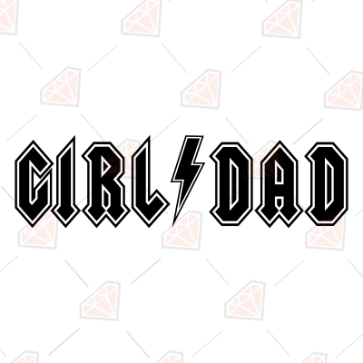 Girl Dad Bolt Lightning SVG, ACDC SVG Files | PremiumSVG