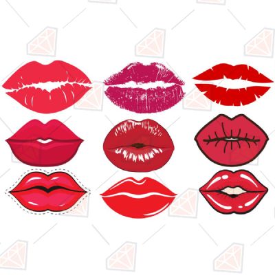 Lips SVG Bundle, Kiss Lips SVG Instant Download Bundle SVG