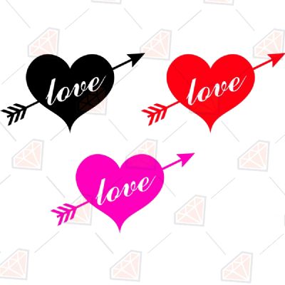 Arrow Hearts with Love SVG Bundle Valentine's Day SVG