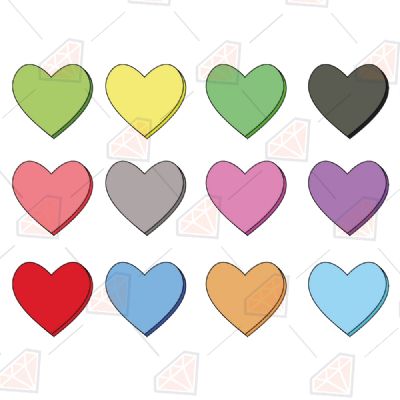 Conversation Hearts with Outline SVG Valentine's Day SVG