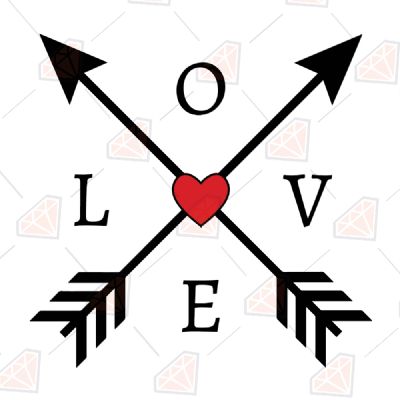 Love Arrow With Heart SVG Valentine's Day SVG