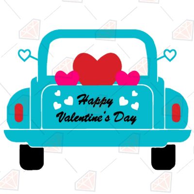 Happy Valentine's Day Truck SVG Valentine's Day SVG