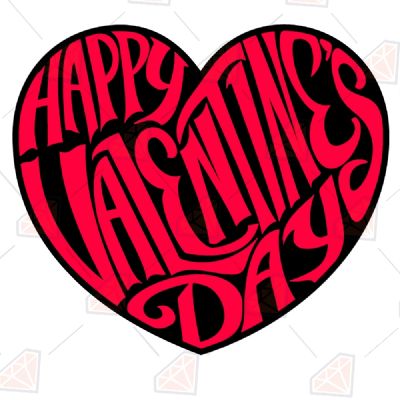 Happy Valentines Day Heart SVG Valentine's Day SVG
