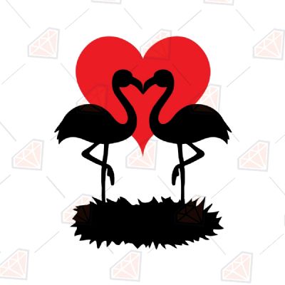 Flamingo Couple Love SVG Valentine's Day SVG