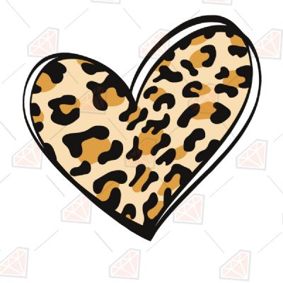 Leopard Heart SVG Leopard Print SVG