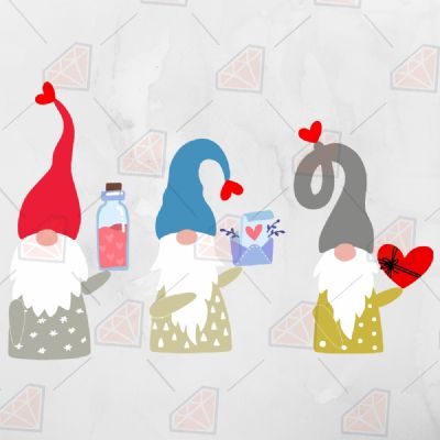 Lovely Gnomes SVG Design Valentine's Day SVG