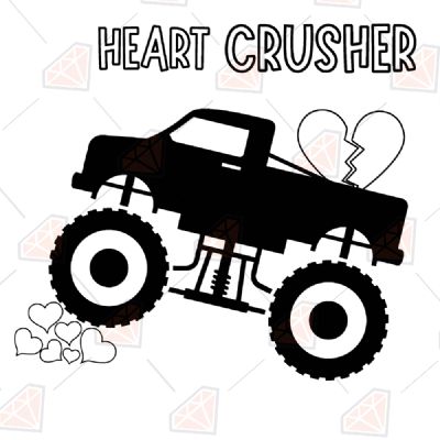 Valentine S Day Truck Svg Vector File And Clipart Cutting File Premium Svg