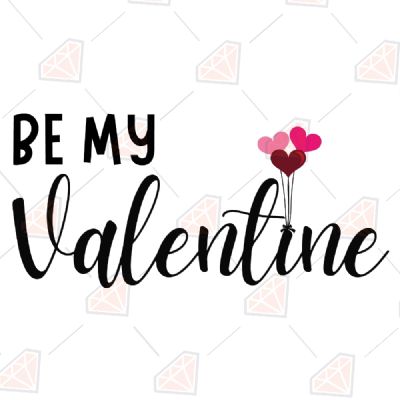 Be My Valentine with Heart SVG Valentine's Day SVG