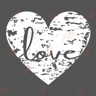 Distressed Heart SVG, Love Heart SVG Valentine's Day SVG