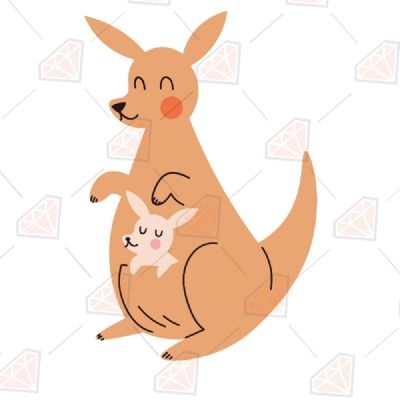 Baby Kangaroo Wild & Jungle Animals SVG
