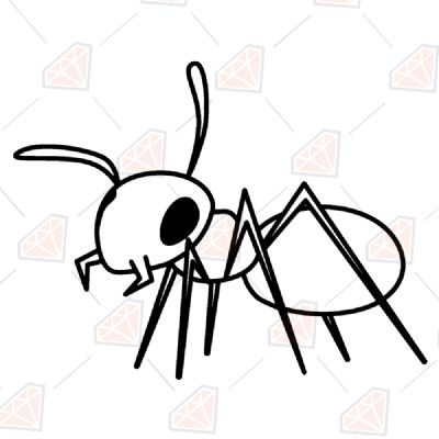 Black And White Ant SVG Cut File Insects/Reptiles