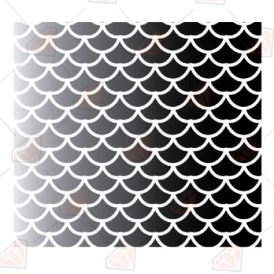 Black And White Mermaid Scale Svg Vector File | PremiumSVG