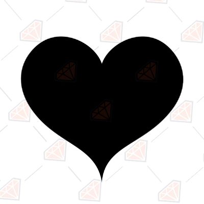 Black Heart SVG, Heart Vector Instant Download Shapes