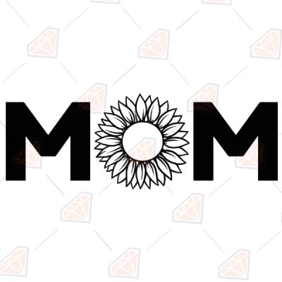 Black Mom Sunflower Mother's Day SVG