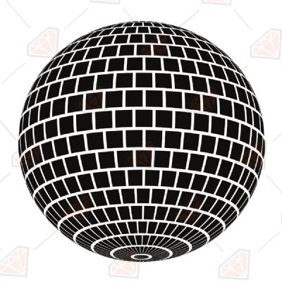 Black Party Ball Svg Vector Objects