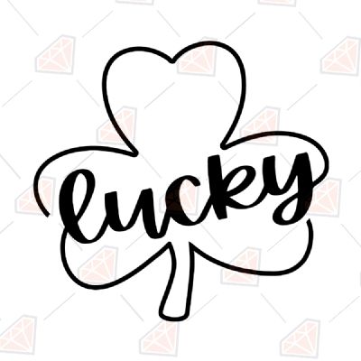 Lucky Shamrock & Clover SVG Cut File St Patrick's Day SVG