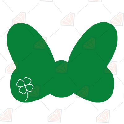 Bow with Shamrock SVG Cut File St Patrick's Day SVG