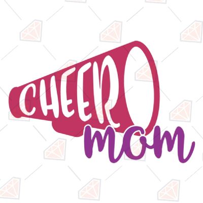 Cheer Mom Megaphone SVG Cut File Mother's Day SVG