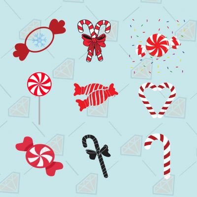 Christmas Candies SVG Bundle Cut File Christmas