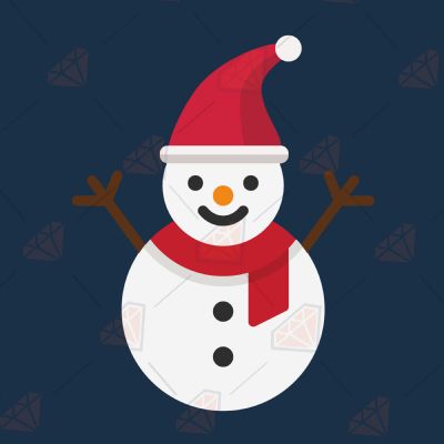 Snowman SVG Cut & Clipart Files Christmas