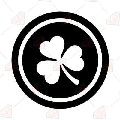 Black Clover Circle Frames SVG St Patrick's Day SVG