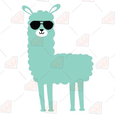 Cool Llama SVG, Cool Llama Vector Instant Download Wild & Jungle Animals SVG