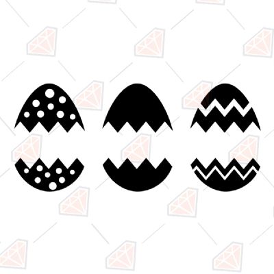 Cracked Black Easter Eggs SVG Bundle, PNG, JPG Files Easter Day SVG