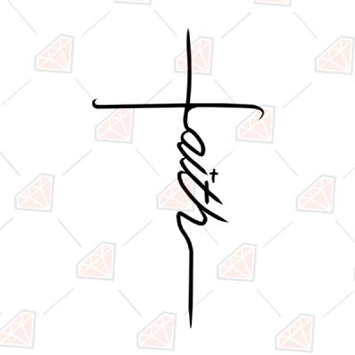 Faith Cross SVG Cut File Christian SVG