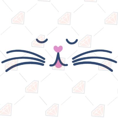 Cute Cat Face SVG Pets