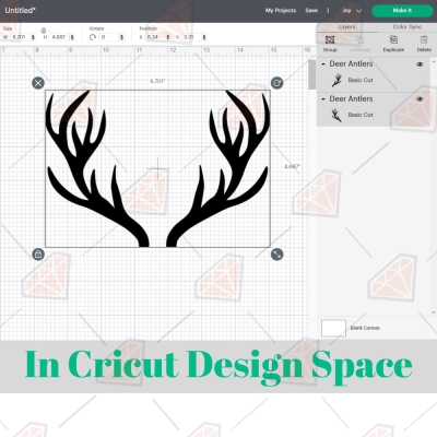 Deer Antler SVG Cut & Clipart File Christmas SVG