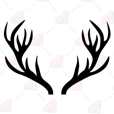 Deer Antler SVG Cut & Clipart File Christmas