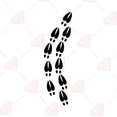 Deer Hoof Trace SVG Cut & Clipart File Christmas SVG