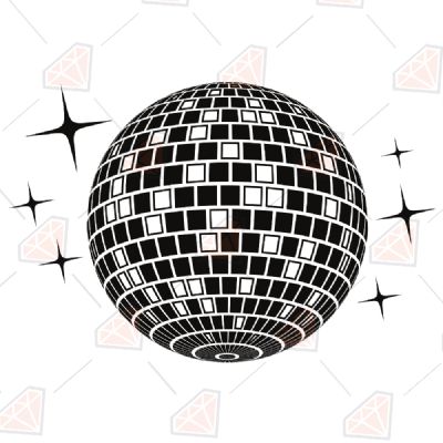 Disco Ball SVG, Disco Ball Vector Instant Download Vector Objects