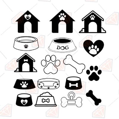 Dog Clipart Bundle SVG, Dog Lover SVG Vector Bundle Pets