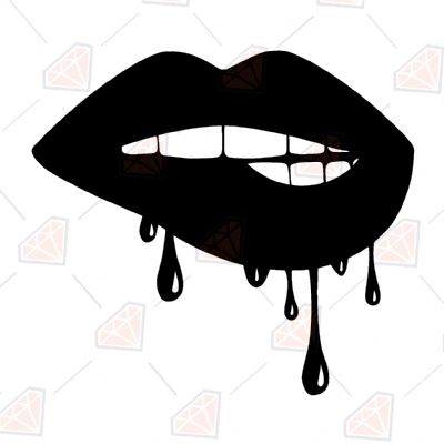 Dripping Lips SVG, Dripping Lips Vector Instant Download Drawings