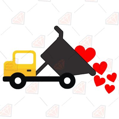 Dump Valentine Truck SVG Valentine's Day SVG