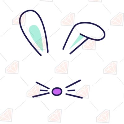 Easter Bunny Face Easter Day SVG