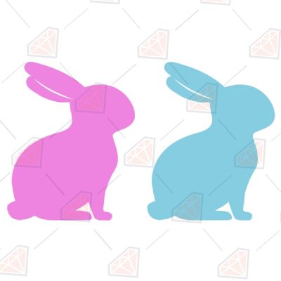 Easter Day Bunny SVG Cut File, Bunny Clipart Files Easter Day SVG