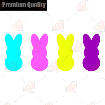 Easter Peeps SVG Cut File, Easter Bunny SVG Easter Day SVG
