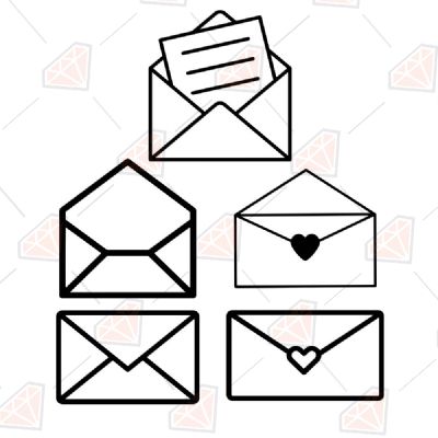 Envelopes SVG Bundle Vector Objects
