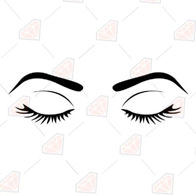 Eyebrown and Eyelashes SVG, Eyebrown with Eyes and Lashes Vector Beauty and Fashion