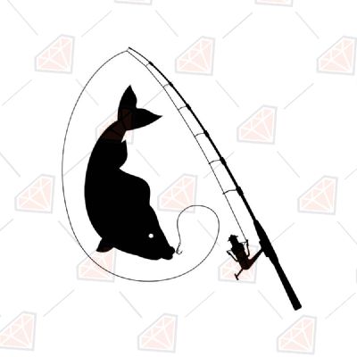 Fishing Pole SVG, Fishing SVG Instant Download Drawings