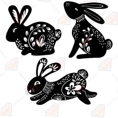 Download Floral Bunny Svg Cut Images File Premium Svg